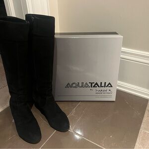 Aquatalia Black Heeled Boots